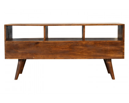 Artisan Nordic Style TV Unit with 3 Drawers - Chestnut