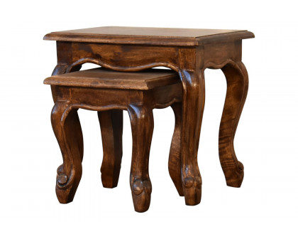 Artisan French Style Stool Set - Chestnut