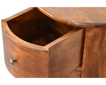 Artisan Drum Bedside - Chestnut