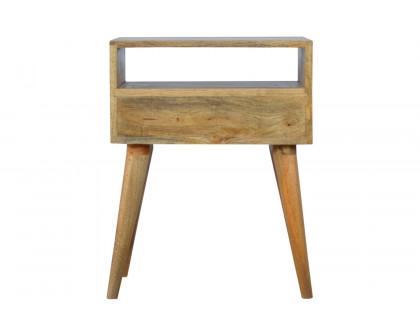 Artisan Bedside Table with Open Slot - Gray Tweed