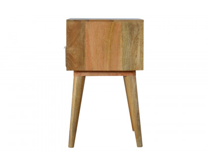 Artisan Bedside Table with Open Slot - Gray Tweed