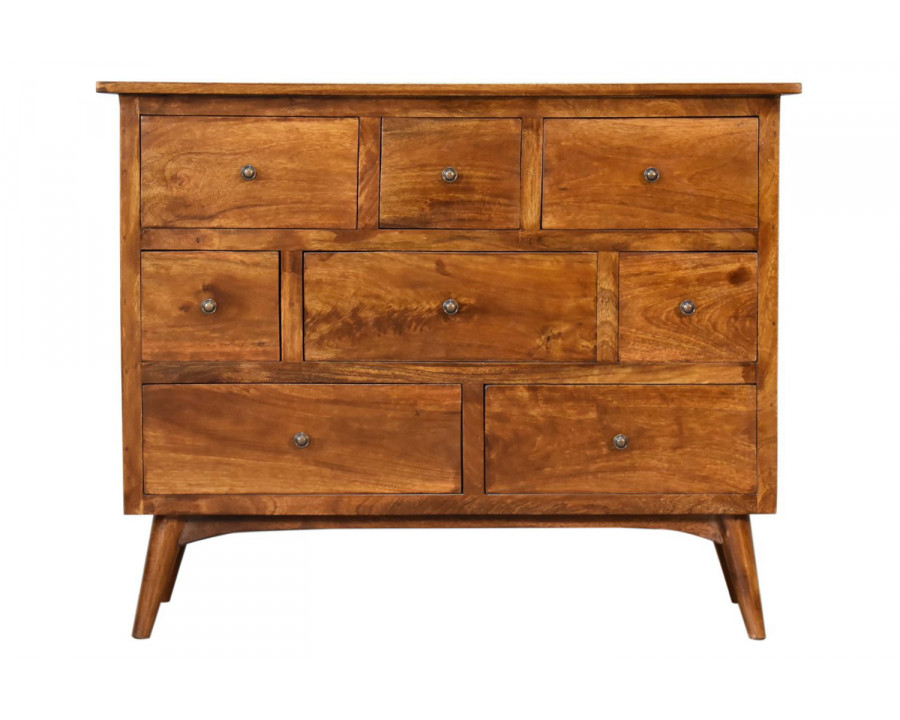 Artisan - Solid Wood 8 Drawer Chest in Chestnut