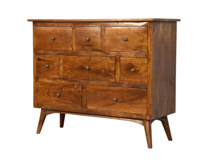 Artisan - Solid Wood 8 Drawer Chest in Chestnut