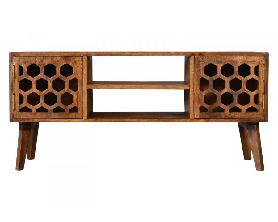 Artisan - Comb Media Unit in Chestnut