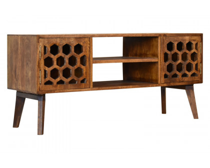 Artisan - Comb Media Unit in Chestnut