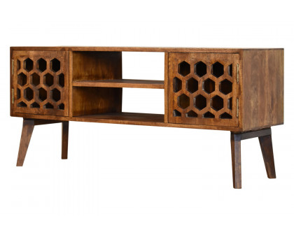 Artisan - Comb Media Unit in Chestnut