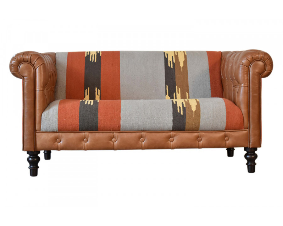 Artisan - Chesterfield Sofa in 2 Seater, Durrie/Leather