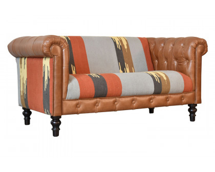 Artisan - Chesterfield Sofa in 2 Seater, Durrie/Leather