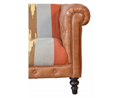 Artisan - Chesterfield Sofa in 2 Seater, Durrie/Leather