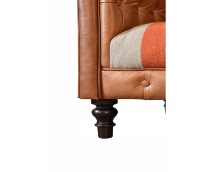 Artisan - Chesterfield Sofa in 2 Seater, Durrie/Leather