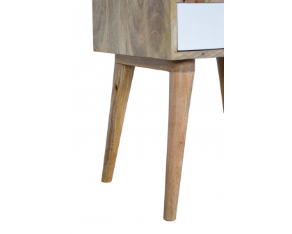 Artisan Bedside Table with Open Slot - White