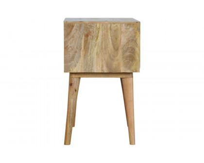 Artisan Bedside Table with Open Slot - White