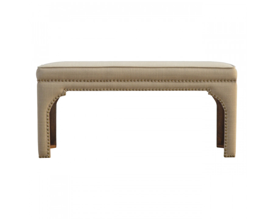 Artisan - Occasional Bench in Mud, Linen