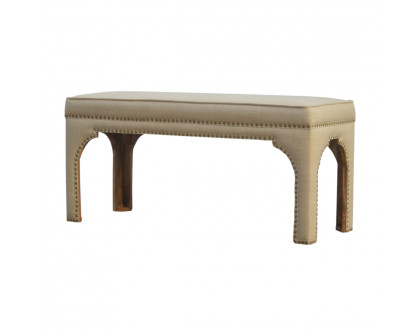 Artisan - Occasional Bench in Mud, Linen