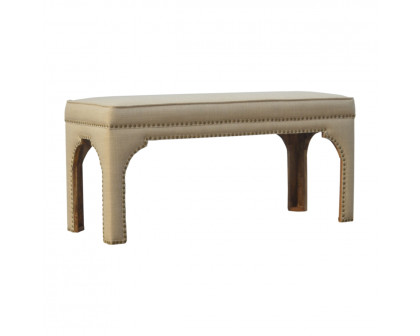 Artisan - Occasional Bench in Mud, Linen