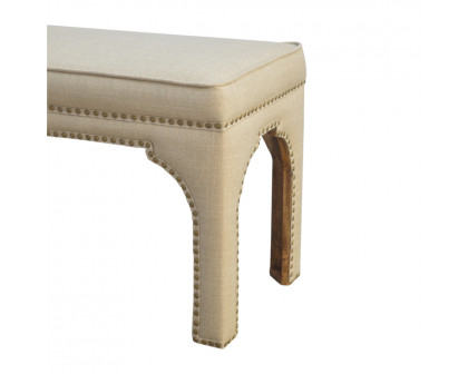 Artisan - Occasional Bench in Mud, Linen