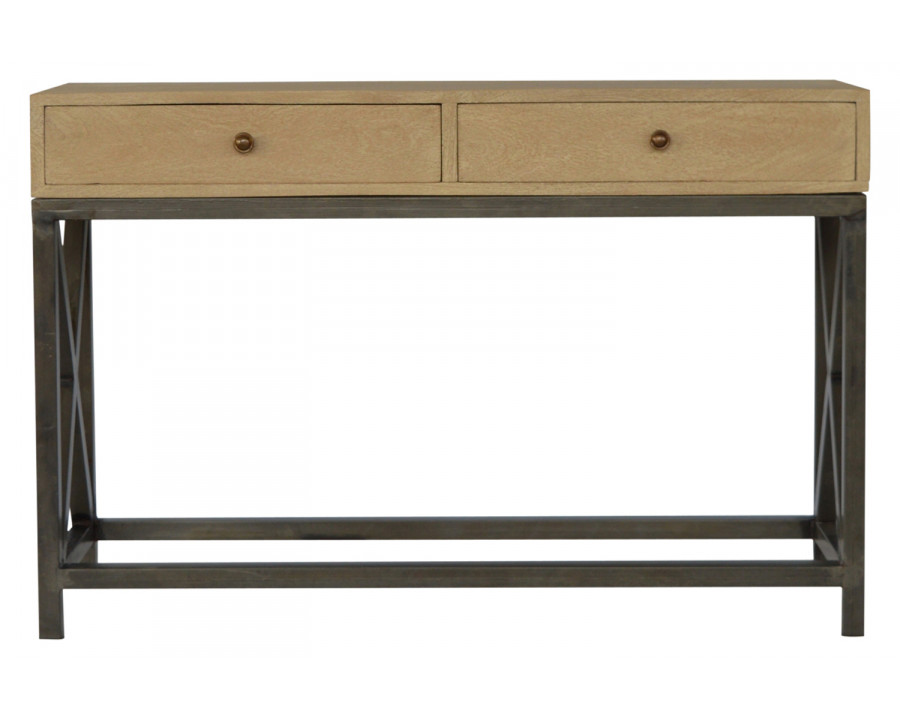 Artisan - Mango Wood Metal Base Console Table