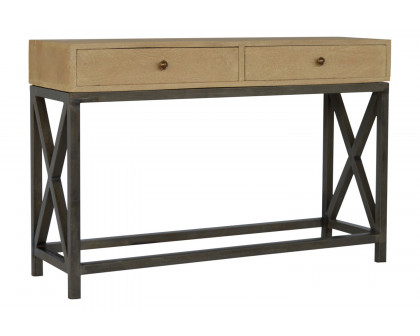 Artisan - Mango Wood Metal Base Console Table