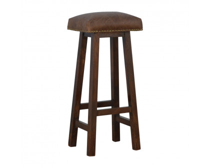 Artisan - Buffalo Bar Stool in Brass, Leather