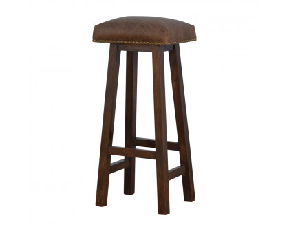 Artisan - Buffalo Bar Stool in Brass, Leather