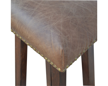 Artisan - Buffalo Bar Stool in Brass, Leather