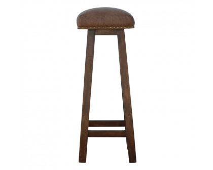 Artisan - Buffalo Bar Stool in Brass, Leather