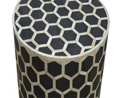 Artisan - Cylindrical Bone Inlay Footstool