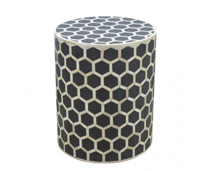 Artisan - Cylindrical Bone Inlay Footstool