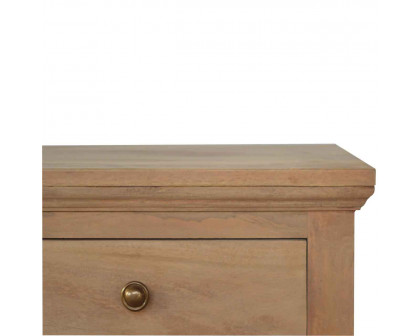 Artisan - Nightstand Table with 3 Drawers in Sun Bleach, Mango Wood