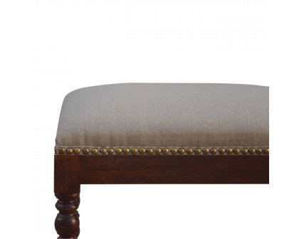 Artisan - Occasional Footstool in White, Linen