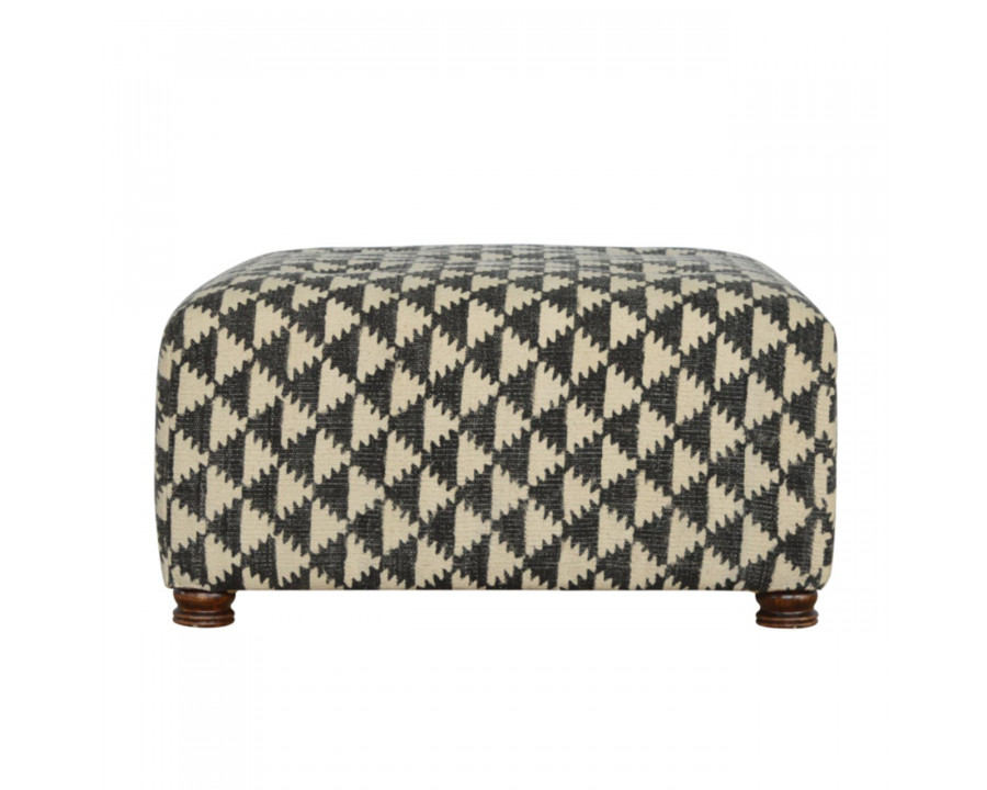 Artisan Jute Occasional Square Footstool - Fabric