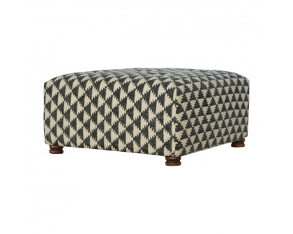 Artisan Jute Occasional Square Footstool - Fabric