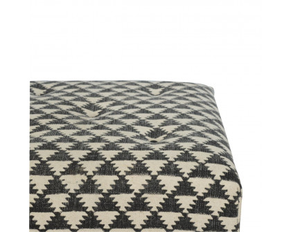 Artisan Jute Occasional Square Footstool - Fabric