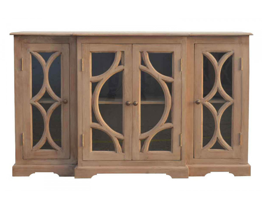 Artisan - Media Unit with 2 Hand Carved Glazed Doors