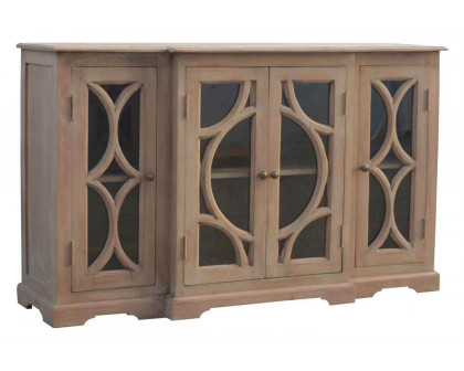 Artisan - Media Unit with 2 Hand Carved Glazed Doors