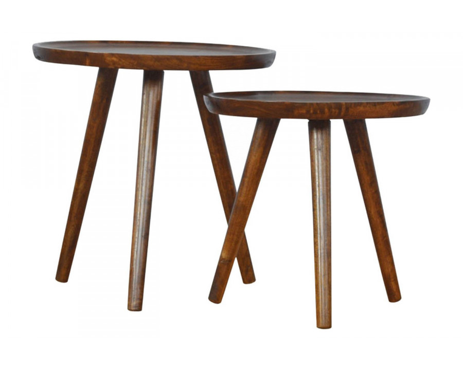 Artisan - Tray Nesting Stools in Chestnut