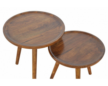 Artisan - Tray Nesting Stools in Chestnut