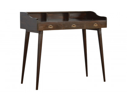 Artisan Nordic Style Gallery Back Writing Desk - Black