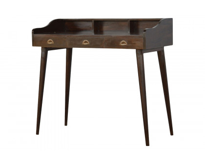 Artisan Nordic Style Gallery Back Writing Desk - Black