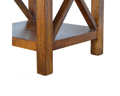 Artisan - Solid Criss-Cross End Table in Wood