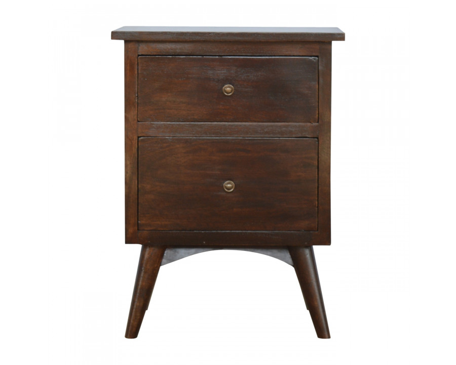 Artisan - Nordic Nightstand with 2 Drawers in Walnut