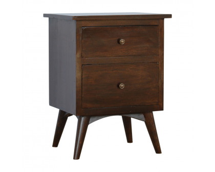 Artisan - Nordic Nightstand with 2 Drawers in Walnut