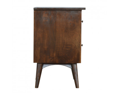 Artisan - Nordic Nightstand with 2 Drawers in Walnut