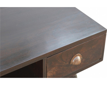 Artisan Solid Wood Open Slot Writing Desk - Walnut