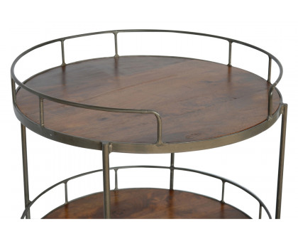 Artisan - Industrial Round Butler Tray Table