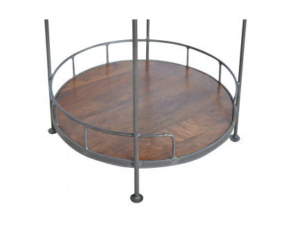 Artisan - Industrial Round Butler Tray Table