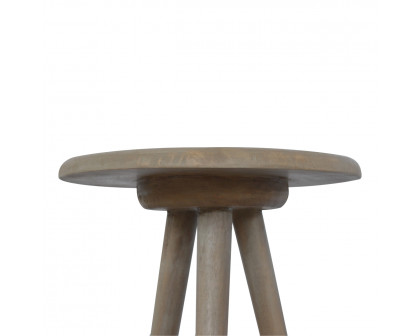 Artisan - Lulu Round Tripod End Table in Washed Grey