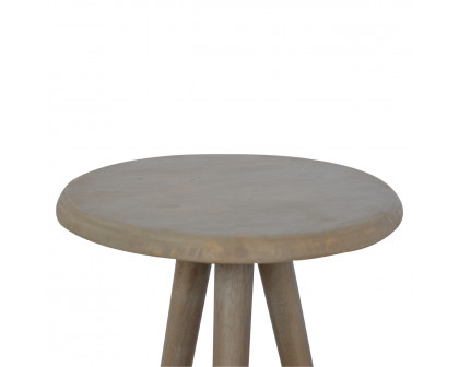 Artisan - Lulu Round Tripod End Table in Washed Grey