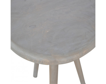 Artisan - Lulu Round Tripod End Table in Washed Grey