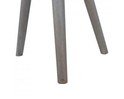 Artisan - Lulu Round Tripod End Table in Washed Grey